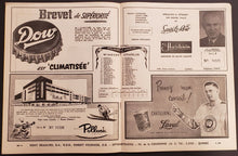 Load image into Gallery viewer, 1952 Quebec Junior A Hockey Program Windsor Spitfires vs Citadels + Player Cert
