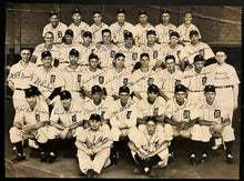 Load image into Gallery viewer, 1940 MLB Baseball Team Photo Detroit Tigers Signed by 33 Autographed Greenberg +
