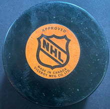 Load image into Gallery viewer, Atlanta Flames NHL Game Puck Viceroy Approved MFG Vintage Used 1972-1980
