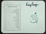 Masters Golf Champion Billy Casper Autographed Signed Scorecard 1998 Issued