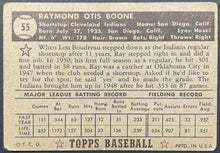 Load image into Gallery viewer, 1952 Topps Baseball Ray Boone #55 Cleveland Indians MLB Trading Card Vintage
