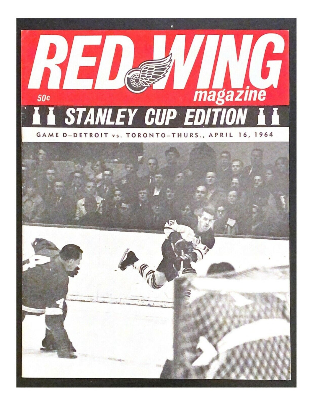 1964 NHL Hockey Program Detroit Red Wings Toronto Maple Leafs Stanley Cup Finals