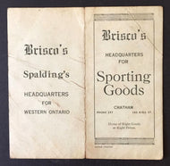 1923 Western Ontario Baseball League Sporting Goods Store Promo Schedule Rare
