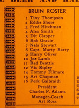 Load image into Gallery viewer, 1933 Boston Garden Bruins vs Ottawa Senators Vintage Hockey Program Old NHL Rare
