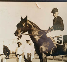 Load image into Gallery viewer, s1927 Canadian Horse Racing Jockey Frank Mann Photo Havana Oriental Park Race
