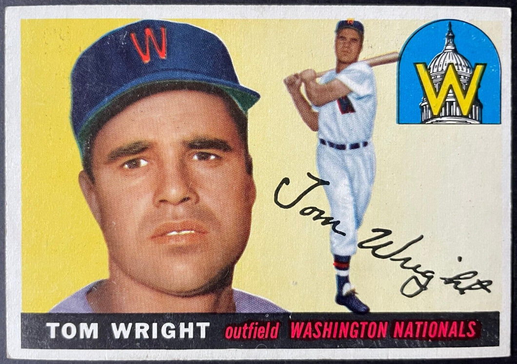 1955 Topps Baseball #141 Tom Wright Washington Nationals Vintage MLB Card