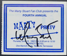 Load image into Gallery viewer, 1993 Marty Stuart Signed Fan Club Music Ticket Nashville Country Singer Vintage
