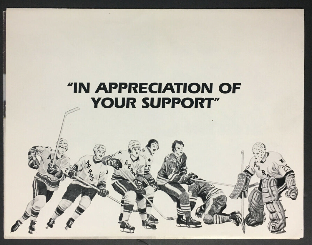 1977 Houston Aeros WHA Hockey Advertising Promotional Kit Gordie Howe Photo +