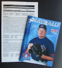 Load image into Gallery viewer, 1998 Exhibition Stadium MLB Program Toronto - Tampa Bay Clemens 3000th Strikeout
