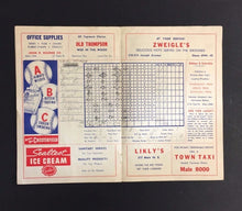 Load image into Gallery viewer, 1947 Rochester Red Wings Baseball Scorebook Program vs Jersey Giants Vintage

