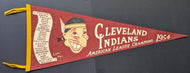 1954 Cleveland Indians American League Champions Roster Full Size Pennant MLB