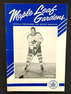 1964 Maple Leaf Gardens NHL Hockey Program Leafs New York Rangers Jim Pappin VTG