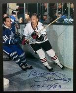 Bobby Hull Autographed Chicago Blackhawks NHL Hockey Photo Signed HOF1983