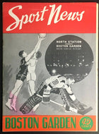 1947 Boston Garden NHL Hockey Program Bruins vs Detroit Red Wings 6 Page Insert