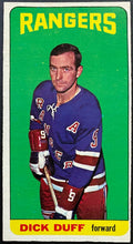 Load image into Gallery viewer, 1964-65 Vintage New York Rangers Dick Duff Topps Tallboy NHL Hockey Card
