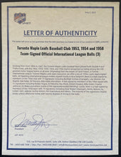 Load image into Gallery viewer, 1954 Toronto Maple Leafs Baseball Team Signed Ball Autographed x11 MILB LOA
