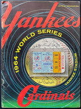 Load image into Gallery viewer, 1964 World Series Game 5 Ticket Stub+Program New York Yankees St.Louis Cardinals
