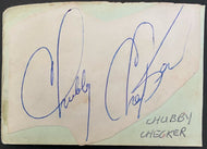 1960s Vintage Chubby Checker Signed Cut Autographed Vtg Singer Dancer Music