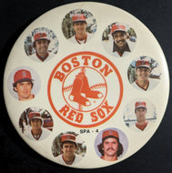 Boston Red Sox 9 Player Pinback Carlton Fisk Vintage Button Baseball MLB
