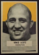 1959 General Mills Wheaties CFL Football Vince Scott Hamilton Tiger Cats Card
