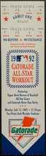 Load image into Gallery viewer, 1992 MLB All Star Workout Full Ticket San Diego Jack Murphy Stadium Baseball VTG
