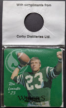 Load image into Gallery viewer, 21 Saskatchewan Roughriders Wisers Premium Drink Coasters CFL Football Vintage

