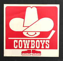 Load image into Gallery viewer, 1970 WHA Hockey Decal Sticker Calgary Cowboys Vintage Canada
