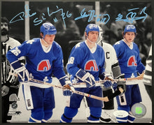 Load image into Gallery viewer, Stastny Brothers Peter + Anton + Marion Autographed NHL Hockey Photo Quebec JSA
