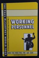 1989-90 Paul McCartney World Tour Working Personnel Backstage Pass Vintage