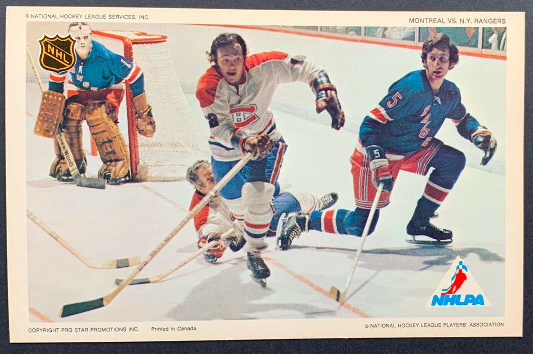1971-72 Cournoyer Richard Giacomin Hockey NHLPA Pro Star Promotions Postcard