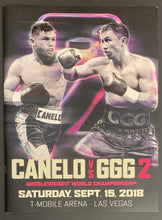 Load image into Gallery viewer, 2018 Canelo vs GGG 2 Middleweight World Championship Boxing Fight Program
