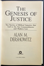 Load image into Gallery viewer, 2000 Alan Dershowitz Signed The Genesis Of Justice Autographed Hardcover Book
