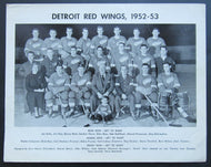 1952-1953 NHL Detroit Red Wings Team Issued Photo Gordie Howe Terry Sawchuk