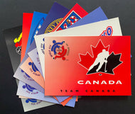 1996 World Cup Of Hockey 1st Unused Postcards 8 Participating Nations Canada USA