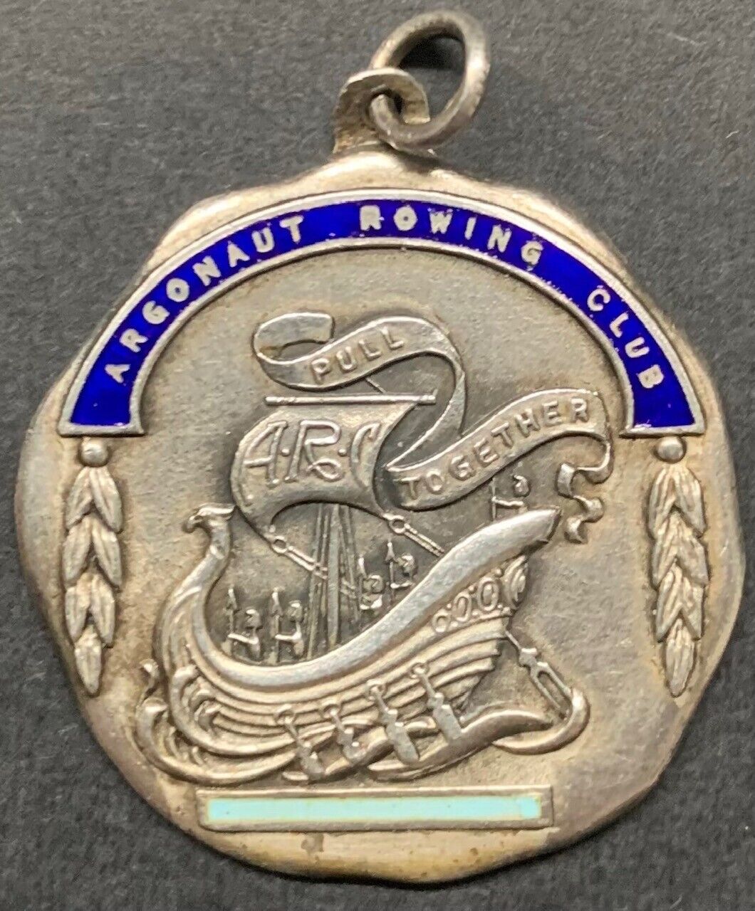 Circa 1920's Toronto Argonaut Rowing Club Sterling Silver Medal Canada Vintage