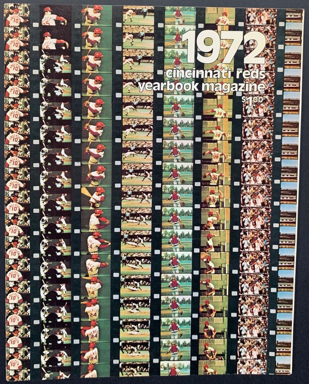 1972 MLB Cincinnati Reds Complete Baseball Yearbook Magazine Vintage Program