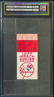 1977 World Series Game 2 Ticket Stub Yankee Stadium NY vs Dodgers NM 7 iCert