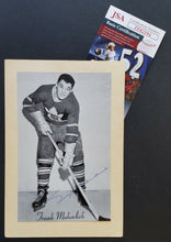 Load image into Gallery viewer, Vintage NHL Toronto Maple Leafs Frank Mahovlich Autographed Bee Hive Photo JSA
