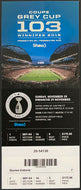 2015 Grey Cup CFL Football Full Ticket Winnipeg IG Field Redblacks vs Eskimos