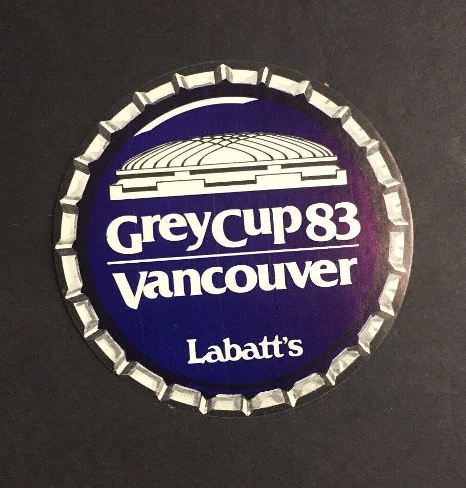 1983 Grey Cup Vancouver Labatt's Sticker Decal Vintage Football 71st BC Place