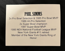 Load image into Gallery viewer, Phil Simms Signed New York Giants Custom Display Jersey Autographed JSA COA
