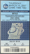 Load image into Gallery viewer, Steph Curry 1st NCAA Basketball Tournament Appearance Ticket Maryland v Davidson

