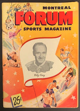 Load image into Gallery viewer, 1949 Montreal Forum NHL Hockey Program Canadiens vs Chicago Blackhawks Richard
