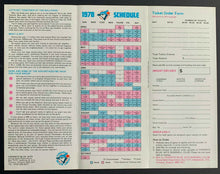 Load image into Gallery viewer, 1978 Toronto Blue Jays Baseball Ticket Brochure With Schedule 2nd MLB Season
