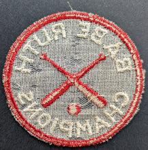 Load image into Gallery viewer, 1935 Babe Ruth Champions 3” Quaker Oats Baseball Patch Rare Vintage Premium
