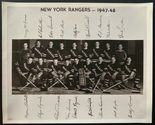 Load image into Gallery viewer, 1947-48 New York Rangers Team Photo Vintage NHL Hockey HOFers Boucher O'Conner +
