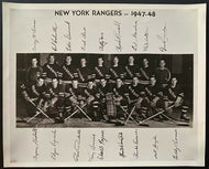 1947-48 New York Rangers Team Photo Vintage NHL Hockey HOFers Boucher O'Conner +