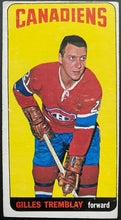 Load image into Gallery viewer, 1964-65 Vintage Montreal Canadiens Gilles Tremblay Topps Tallboy NHL Hockey Card
