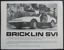 Load image into Gallery viewer, 1974 Bricklin Motors SV-1 Product Info + Owners Club Application Flyer Cars Auto
