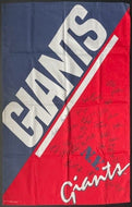 1999 New York Giants Team Signed Flag NFL Football Michael Strahan JSA LOA